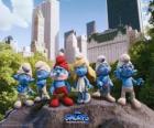 Smurfs в Центральный парк в Нью-Йорке - Смурфики, фильм -